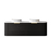 1500*460*450mm OTTI Bondi Black Oak Cabinet Only and Stone Top Bathroom Wall Hung Vanity - HD reno