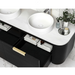 1500*460*450mm OTTI Bondi Black Oak Cabinet Only and Stone Top Bathroom Wall Hung Vanity