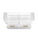 1500*460*450mm OTTI Bondi Stain White High Moisture Resistant Plywood Curve Fluted Bathroom Cabinet Wall Hung Vanity - HD reno