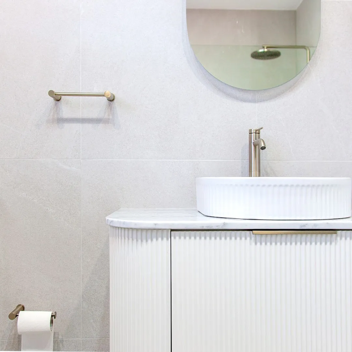 1500*460*450mm OTTI Bondi Stain White High Moisture Resistant Plywood Curve Fluted Bathroom Cabinet Wall Hung Vanity - HD reno
