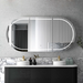 1800*460*450mm OTTI Bondi Black Oak Cabinet Only and Stone Top Bathroom Wall Hung Vanity