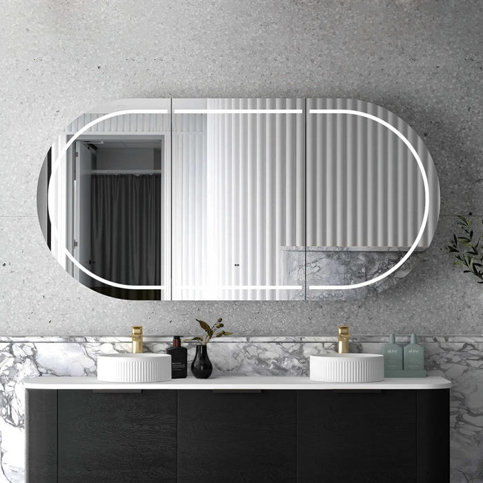 1800*460*450mm OTTI Bondi Black Oak Cabinet Only and Stone Top Bathroom Wall Hung Vanity
