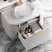 750*460*450mm OTTI Bondi Stain White High Moisture Resistant Plywood Curve Fluted Bathroom Cabinet Wall Hung Vanity - HD reno