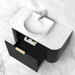 1200*460*450mm OTTI Bondi Black Oak Cabinet Only and Stone Top Bathroom Wall Hung Vanity