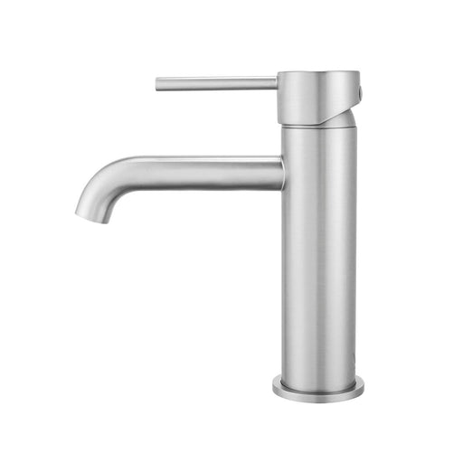 Aquaperla Lucid Pin Brushed Nickel Solid Brass Round Basin Mixer - HD reno