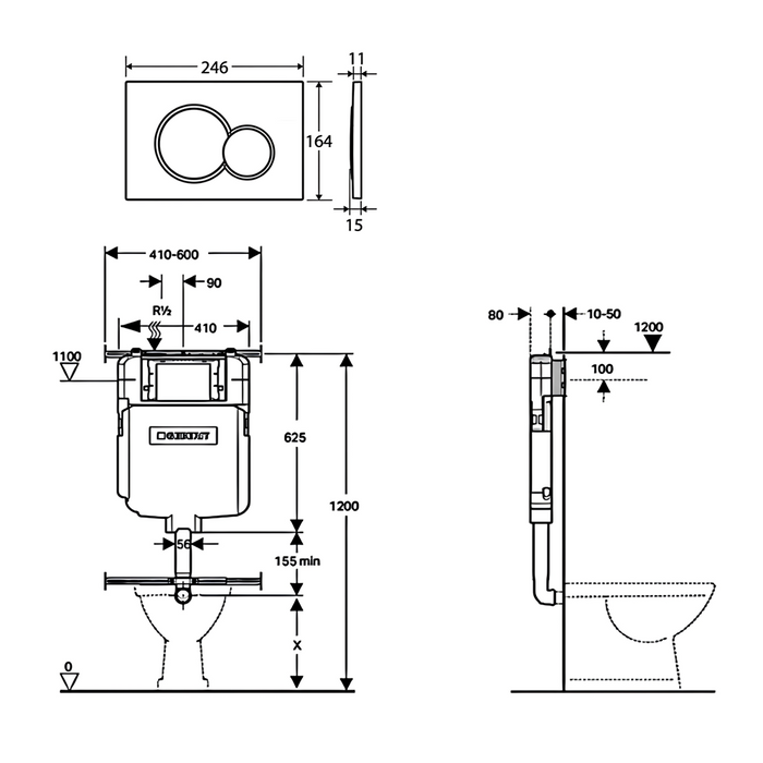 Right-Hand Integrated Accessible Care Bathroom Package - Complete Shower, Toilet & Support System