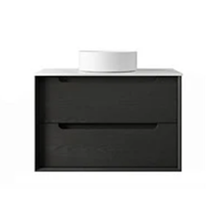 600-1500*460*550mm Byron Matte Black Bathroom Wall Hung Vanity - Cabinet Only and Ceramic / Stone Top - HD reno