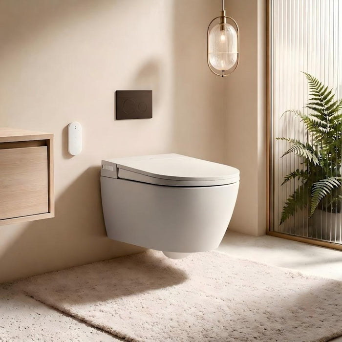 590*400*425mm Lafeme Sesto Rimless Wall Hung Minimalist Smart Toilet Suite With Advanced Self-Cleaning
