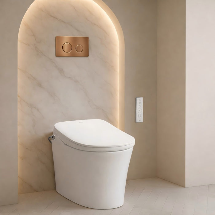 560*365*400mm Inspire Voghera Rimless Wellness Spa Smart Bidet Wall Faced Toilet Set