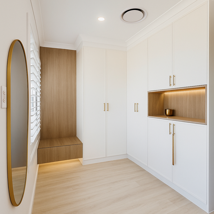 Modern Elegant Walk-in Wardrobe