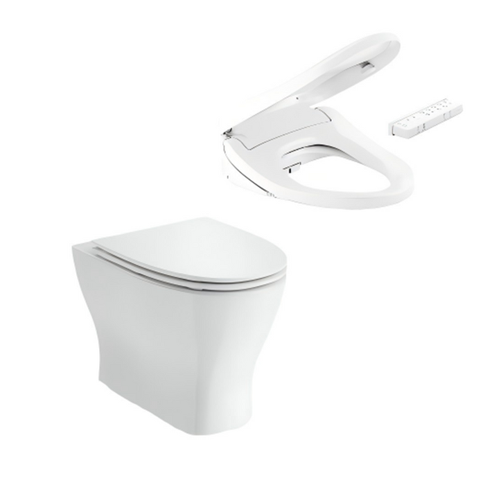 565*370*395mm Kohler Grande Ceramic Gloss White Rimless With C3-255 Electronic Bidet Seat Smart Toilet