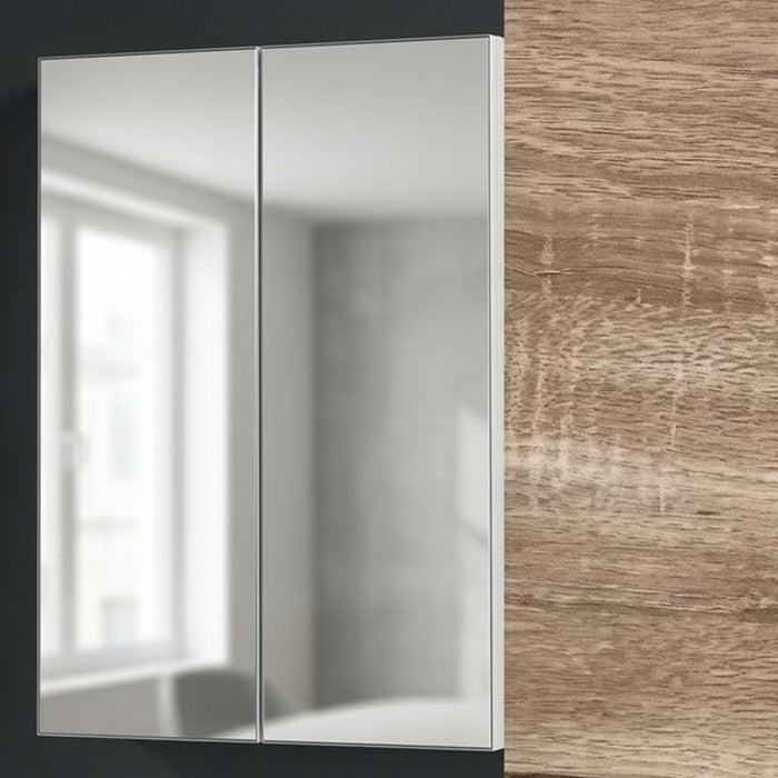 600/750/900/1200*720mm Sunny Light/Dark Oak PVC Pencil Edge Shaving Cabinet