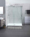 1180-2000x2000mm L Shape Sliding Frameless Chrome Square Rail Handle 10mm Glass Shower Screens