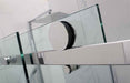 1180-2000x2000mm L Shape Sliding Frameless Gunmetal Grey Square Rail Handle 10mm Glass Shower Screens