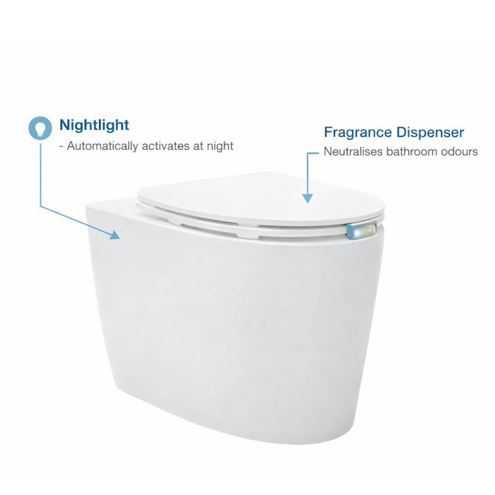 580*370*390mm Kohler Grande Ceramic White Rimless With Elite / Slim /Wrapover Seat Wall Faced Toilet