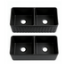 835*459*254mm Lukka Rocca Fine Fireclay Farm House Buttler Matt Black Double Bowls Square Basin With Drainer Undermount Laundry Kitchen Sink
