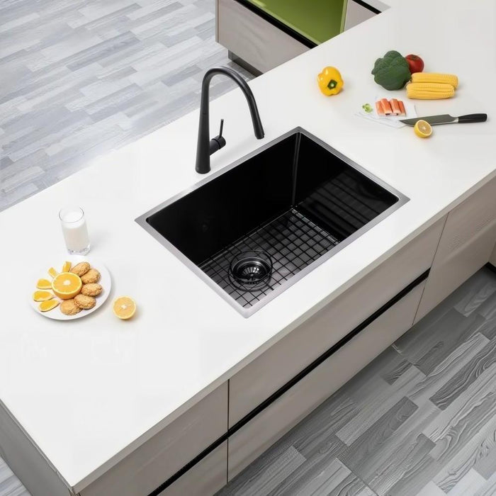 600*450*230/300mm Aquaperla Handmade Stainless Steel PVD Coating Single Bowl Kitchen Sink