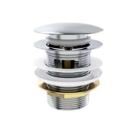MUSHROOM BATH PULL OUT POP UP WASTE OVERFLOW CHROME