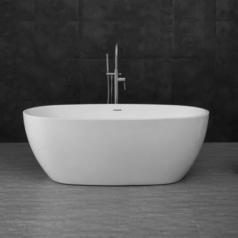 1500*800*575mm Vinny Gloss White Oval Freestanding Bathtub