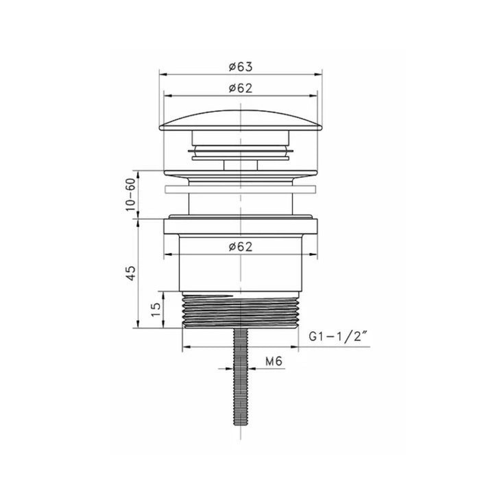 32mm/40mm Inspire Universal Pop Up Pullout Waste