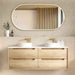 600-1500*460*550mm OTTI Byron Natural Oak High Moisture Resistant Plywood Bathroom Wall Hung Vanity