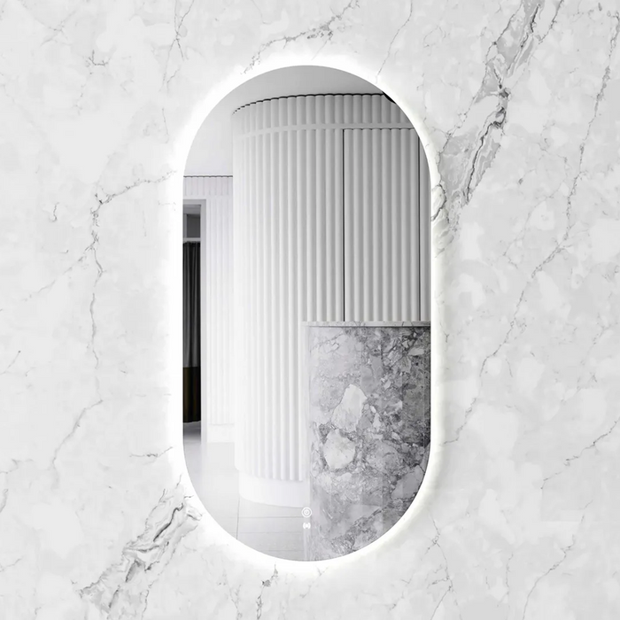 900*450mm Otti Noosa Frameless Oval Back Lit Tuffi LED Mirror