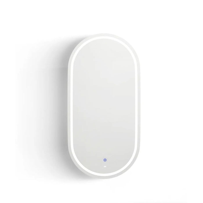 900*450mm OTT Noosa Natural Oak/Black Oak/Matte White Oval Shape Wall Mounted LED Shaving Cabinet