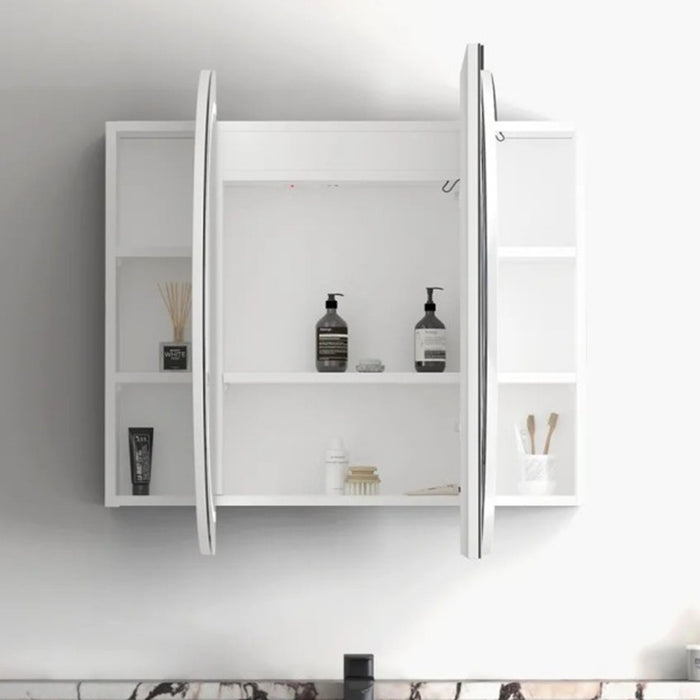 1200*750mm OTT Bondi Natural Oak/Black Oak/Matte White Oval Wall Mounted LED Shaving Cabinet