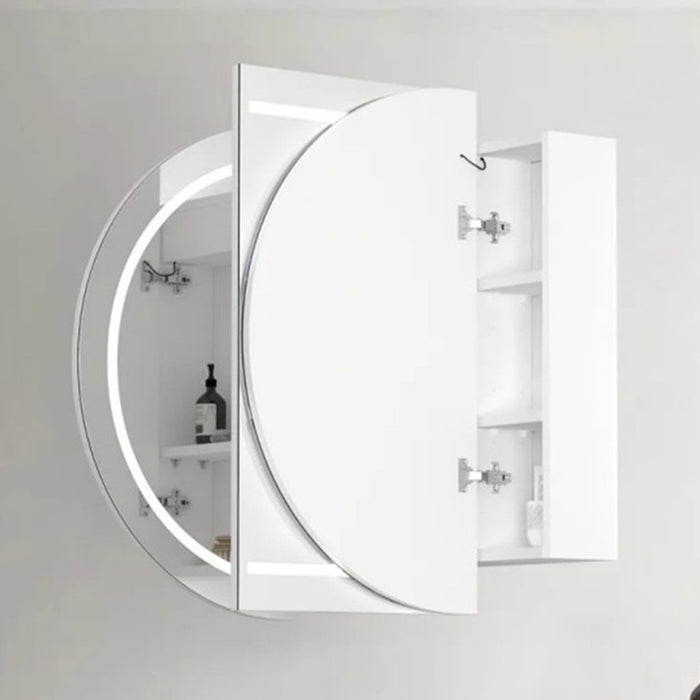 1800*900mm OTT Bondi Natural Oak/Black Oak/Matte White Oval Wall Mounted LED Shaving Cabinet