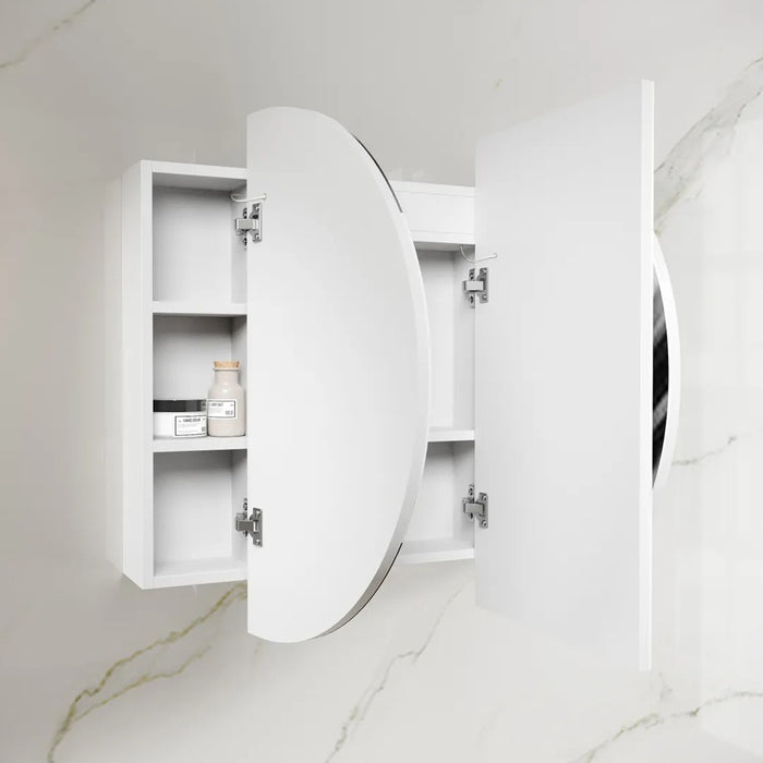 1500*900mm OTT Bondi Natural Oak/Black Oak/Matte White Oval Wall Mounted LED Shaving Cabinet