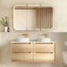 600-1500*460*550mm OTTI Byron Natural Oak High Moisture Resistant Plywood Bathroom Wall Hung Vanity