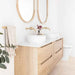 600-1500*460*550mm OTTI Byron Natural Oak High Moisture Resistant Plywood Bathroom Wall Hung Vanity