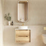600-1500*460*550mm OTTI Byron Natural Oak High Moisture Resistant Plywood Bathroom Wall Hung Vanity