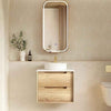 600-1500*460*550mm OTTI Byron Natural Oak High Moisture Resistant Plywood Bathroom Wall Hung Vanity