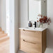 600-1500*460*550mm OTTI Byron Natural Oak High Moisture Resistant Plywood Bathroom Wall Hung Vanity