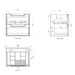 600-1500*460*550mm OTTI Byron Natural Oak High Moisture Resistant Plywood Bathroom Wall Hung Vanity