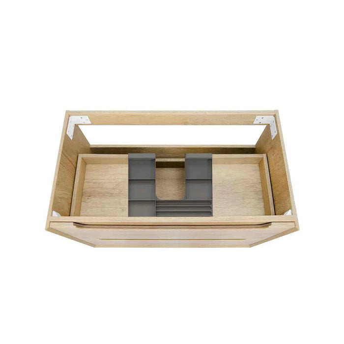 600-1500*460*550mm OTTI Byron Natural Oak High Moisture Resistant Plywood Bathroom Wall Hung Vanity