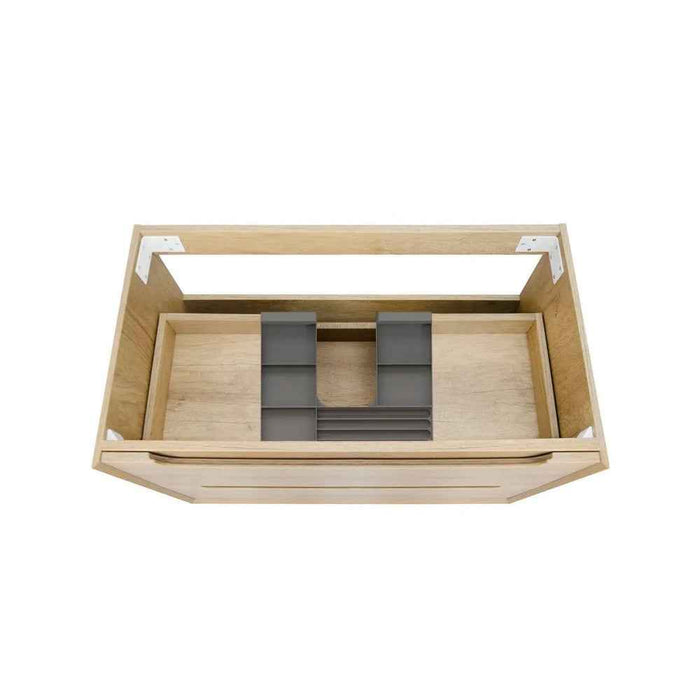 600-1500*460*550mm OTTI Byron Natural Oak High Moisture Resistant Plywood Bathroom Wall Hung Vanity