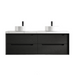 600-1500*460*550mm OTTI Byron Matt Black High Moisture Resistant Plywood Bathroom Wall Hung Vanity