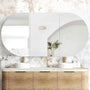 1800*460*450mm OTTI Bondi Natural Oak High Moisture Resistant Plywood Bathroom Curve Wall Hung Vanity