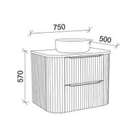 TIMBERLINE SOCOA CUSTOM WALL HUNG VANITY (ALL SIZING)