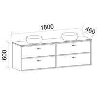 TIMBERLINE TARO CUSTOM WALL HUNG VANITY (ALL SIZING)