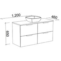 TIMBERLINE SUTHERLAND HOUSE CUSTOM WALL HUNG VANITY (ALL SIZING)