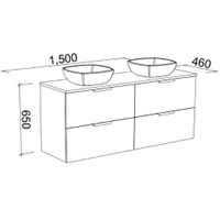 TIMBERLINE SUTHERLAND HOUSE CUSTOM WALL HUNG VANITY (ALL SIZING)