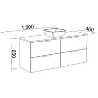 TIMBERLINE SUTHERLAND HOUSE CUSTOM WALL HUNG VANITY (ALL SIZING)