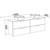 TIMBERLINE SUTHERLAND HOUSE CUSTOM WALL HUNG VANITY (ALL SIZING)