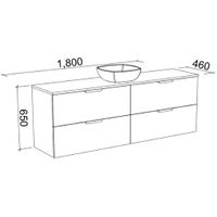TIMBERLINE SUTHERLAND HOUSE CUSTOM WALL HUNG VANITY (ALL SIZING)