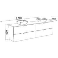 TIMBERLINE SUTHERLAND HOUSE CUSTOM WALL HUNG VANITY (ALL SIZING)