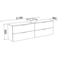 TIMBERLINE SUTHERLAND HOUSE CUSTOM WALL HUNG VANITY (ALL SIZING)