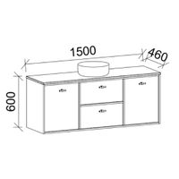 TIMBERLINE TAKANO CUSTOM WALL HUNG VANITY (ALL SIZING)